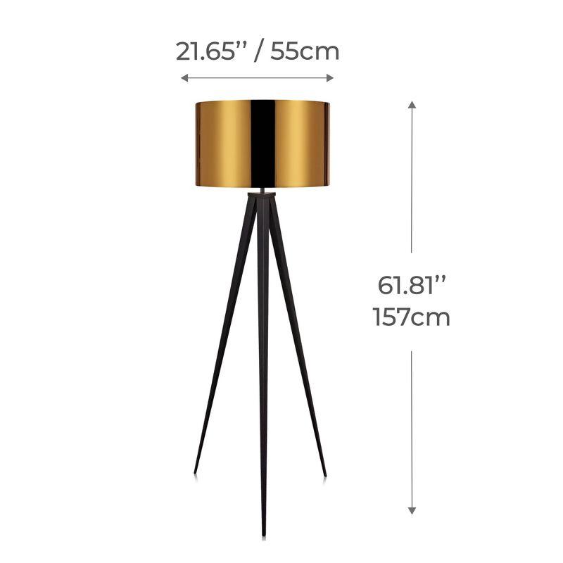 Cardone 60" Modern Standing Tripod Floor Lamp with Drum Shade