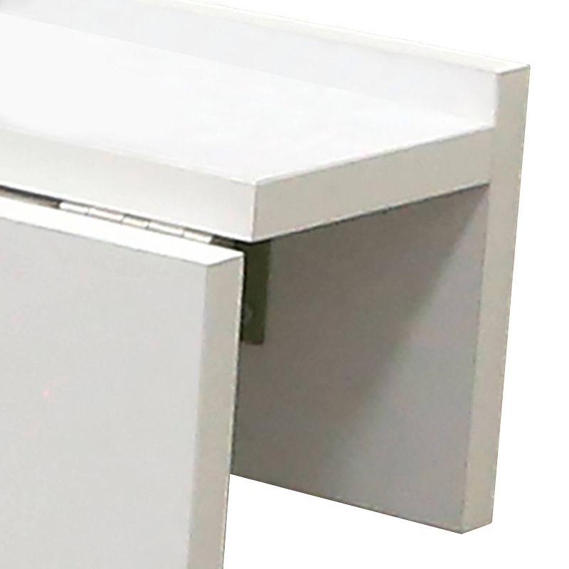 30&#34; x 21.5&#34; Wall Mounted Folding Table and Computer Desk White - InPlace