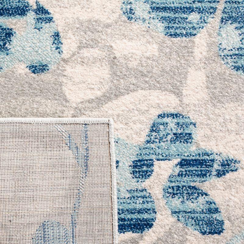 Evoke EVK236 Power Loomed Area Rug - Grey/Light Blue - 6'7"x9' - Safavieh.