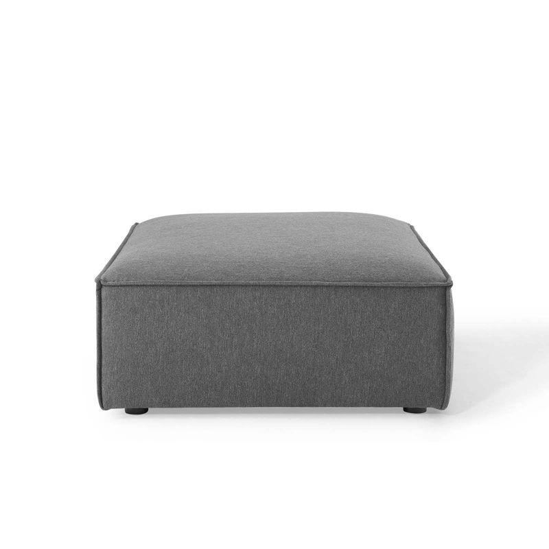 4pc Restore Sectional Sofa Charcoal - Modway: Modern Upholstered Modular Furniture Set with Ottoman