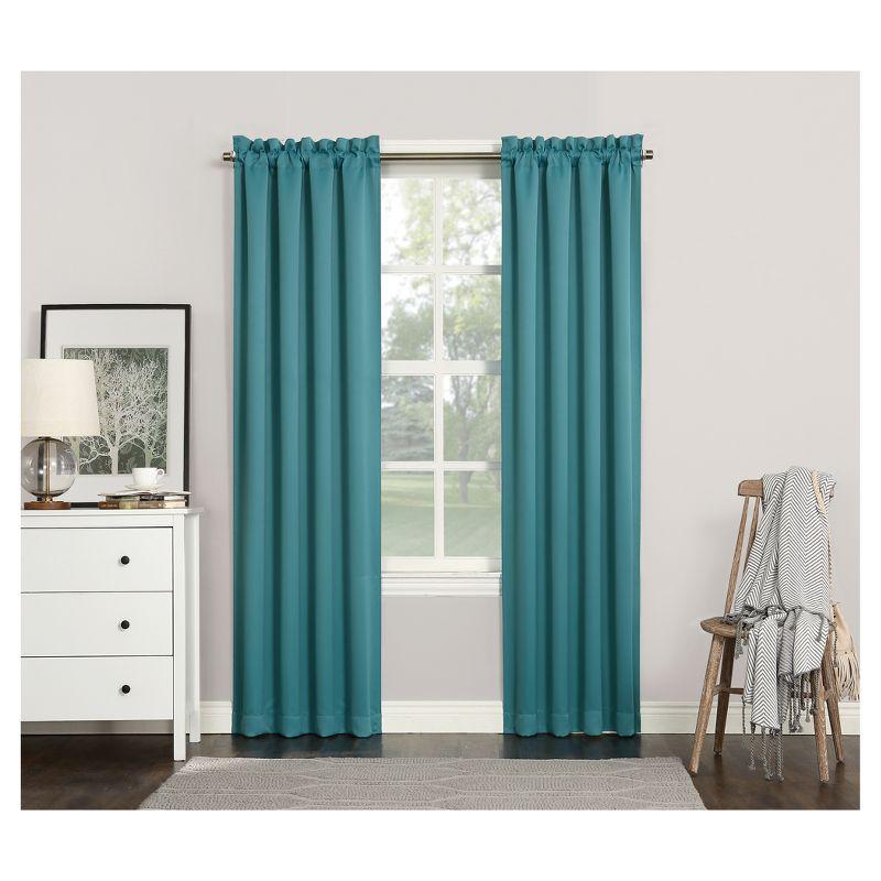 Sun Zero Blackout Kenneth Energy Saving Rod Pocket Curtain Panel