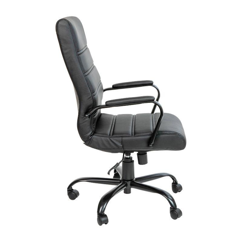 Alamont High Back Metal Swivel Office Chair Black