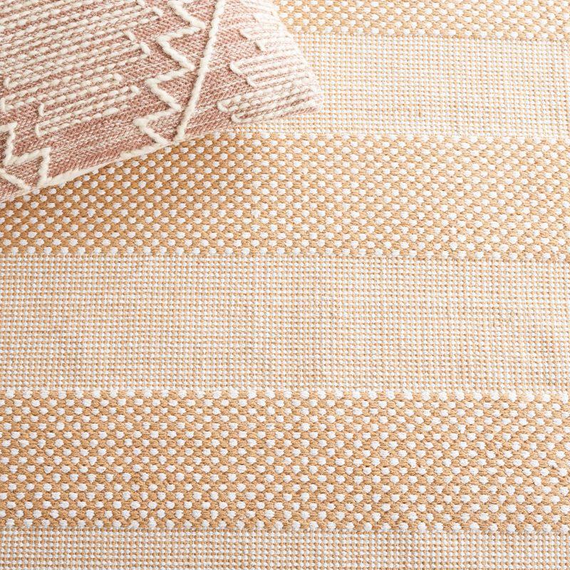 Striped Kilim STK802 Hand Woven Area Rug - Ivory/Gold - 8'x10' - Safavieh.