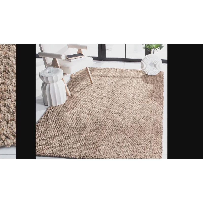 Hand-Spun Jute Square Area Rug in Ivory - 7' Dimension