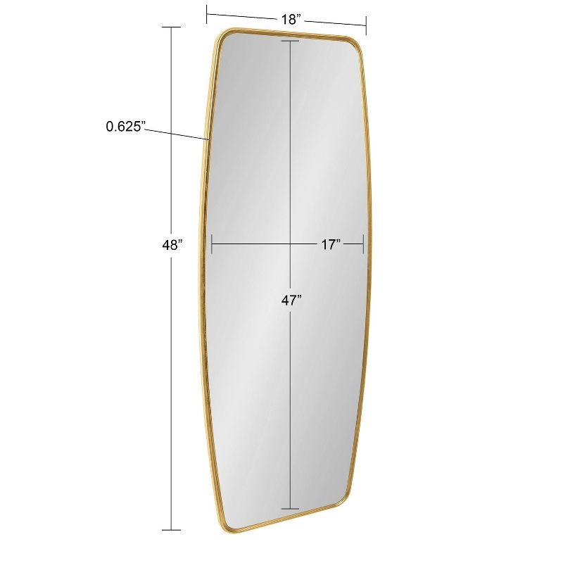 Kate & Laurel All Things Decor 18" x 48" Caskill Full Length Wall Mirror Gold : Modern Rectangle, MDF Frame, No Assembly Required