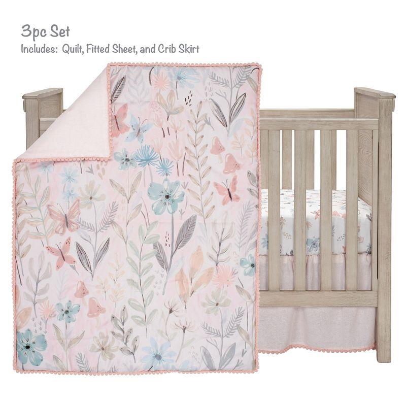 Lambs & Ivy Baby Blooms 3 - Piece Crib Bedding Set (Set of 3)