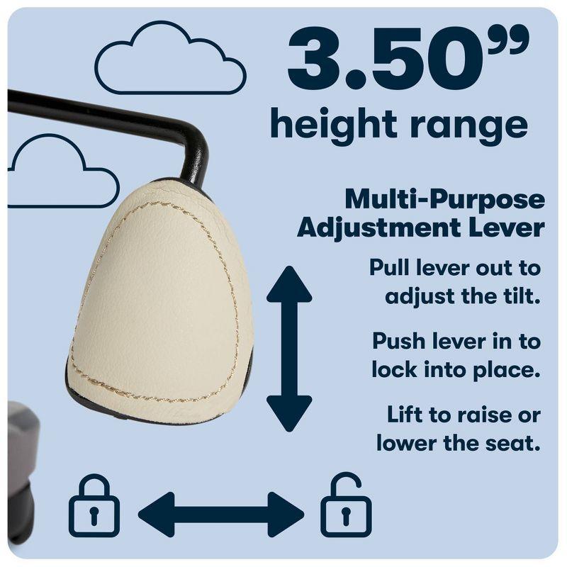 Big and Tall Executive Office Chair - Serta: Lumbar Support, Leather, Wood Finish