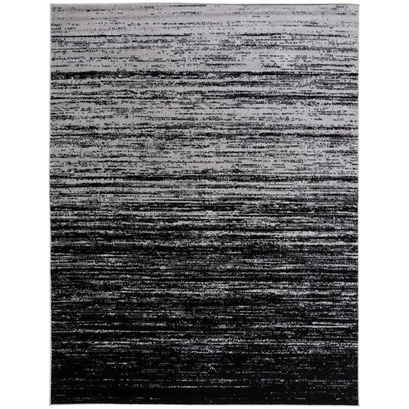 Adirondack ADR113 Machine Made Indoor Area Rug - Silver/Black - 9'x12' - Safavieh