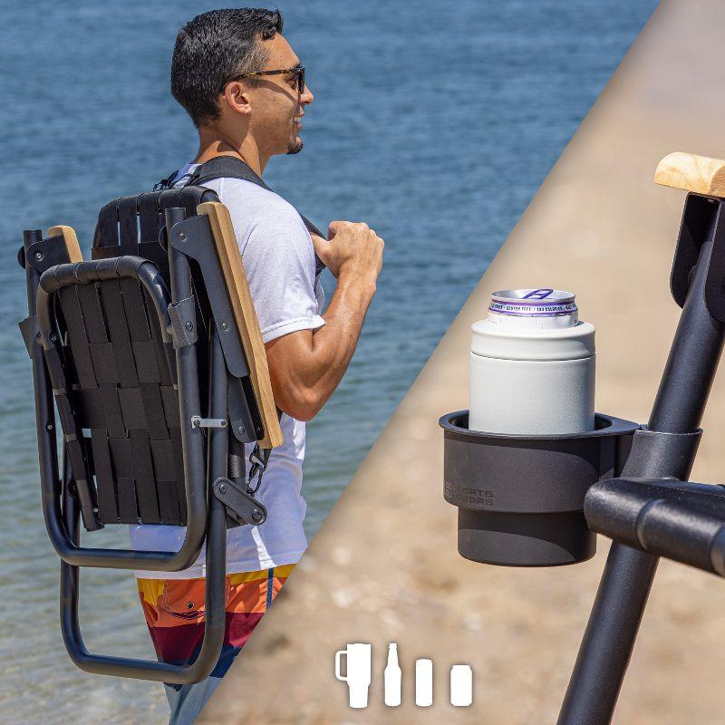 GoSports GoSports Outdoors WOVN Premium Beach & Camping Chair - Folding Backpack Chair for Adults