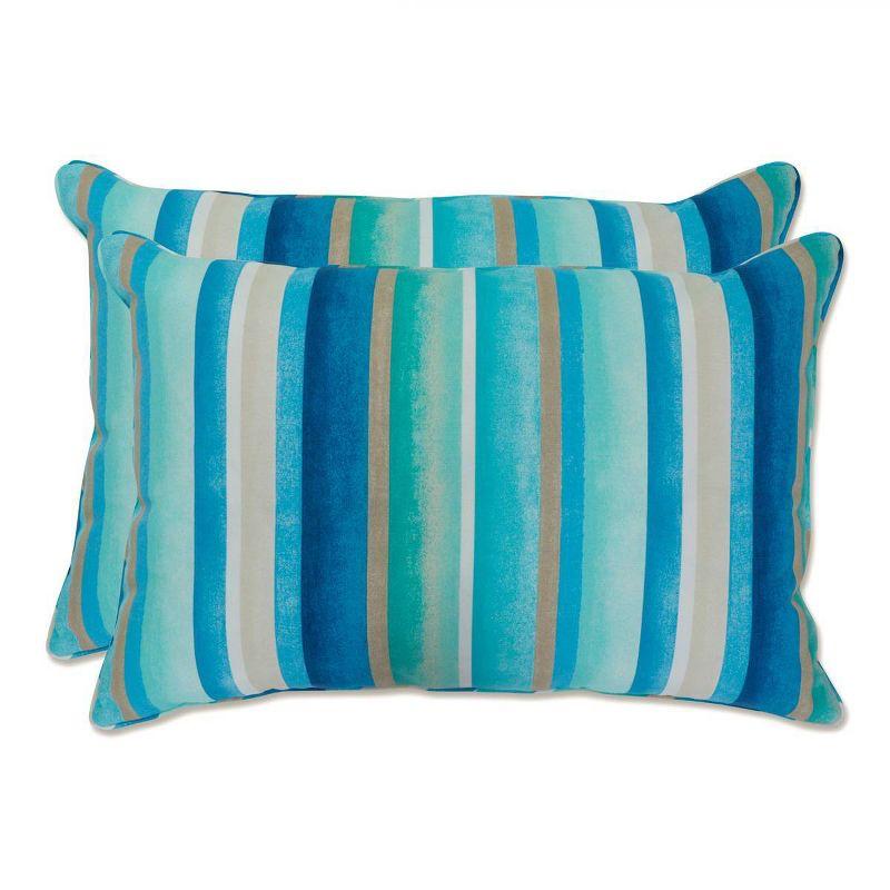 Striped Indoor/Outdoor Throw Pillow (Set of 2)