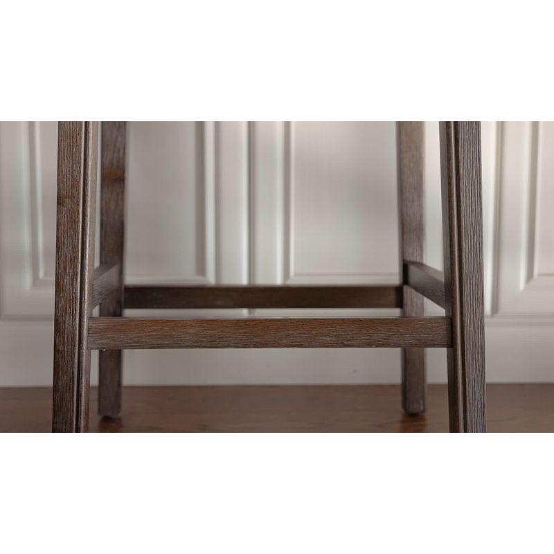 Maven Lane Maven Lane Adrien Backless Saddle Kitchen Stool with Fabric Upholstery