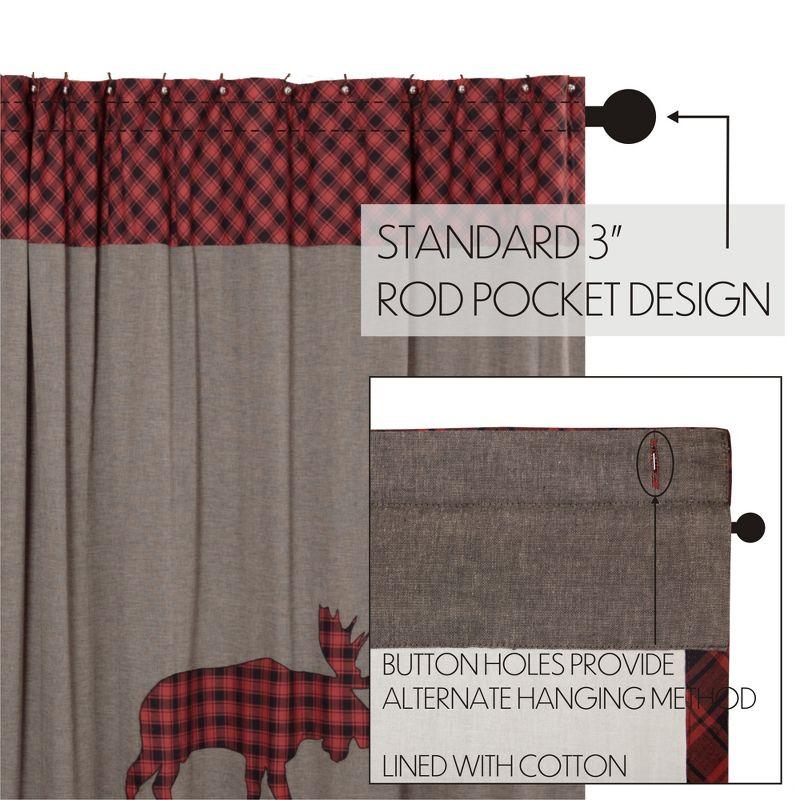 Cumberland Moose Applique Shower Curtain 72x72 VHC Brands