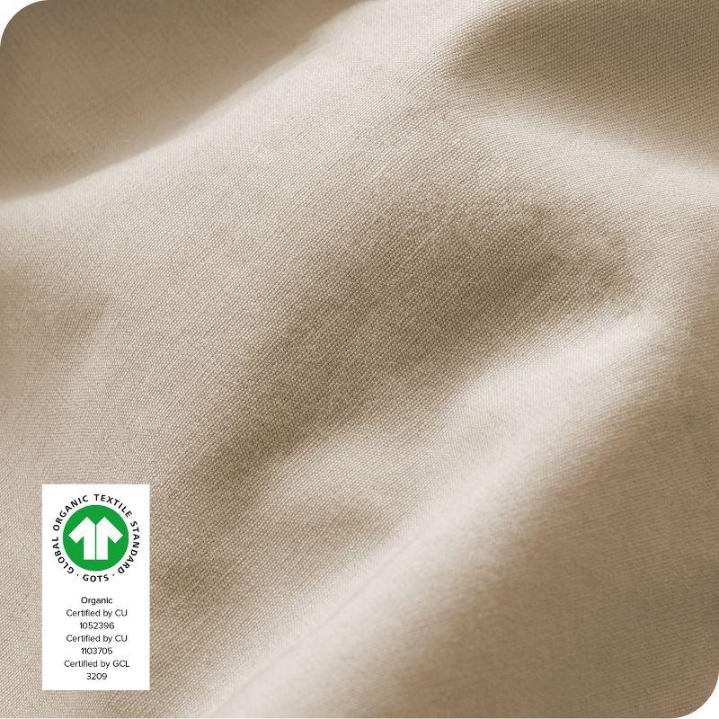 Bare Home 300 Thread Count Organic Cotton Percale Fitted Sheet