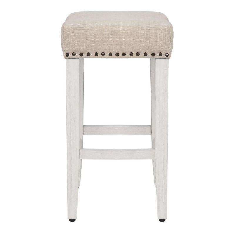 WestinTrends 29" Upholstered Saddle Seat Bar Stool (Set of 2)