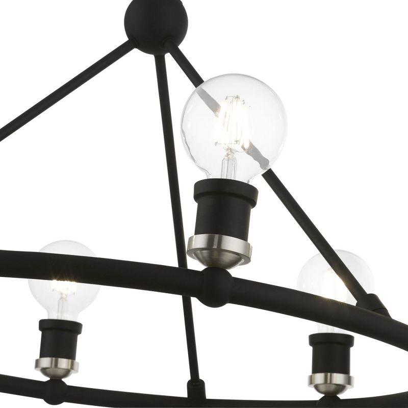 Livex Lighting Lansdale 6 - Light Chandelier in  Black/Brushed Nickel