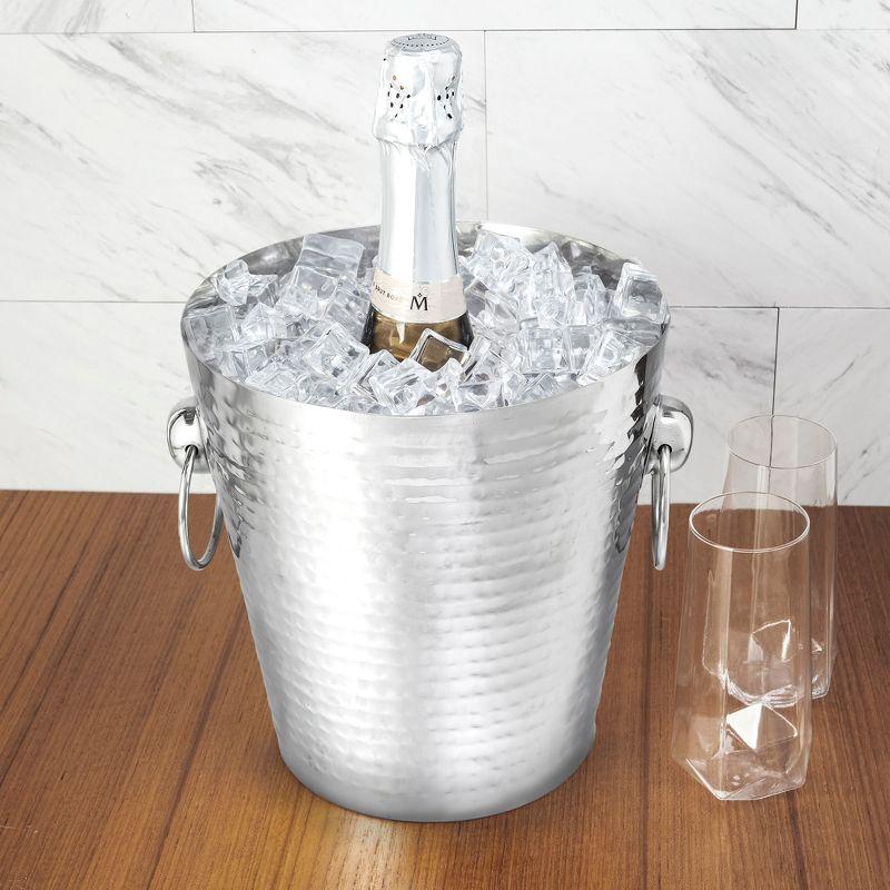 Admiral Irving Stainless Steel Hammered Ice Bucket