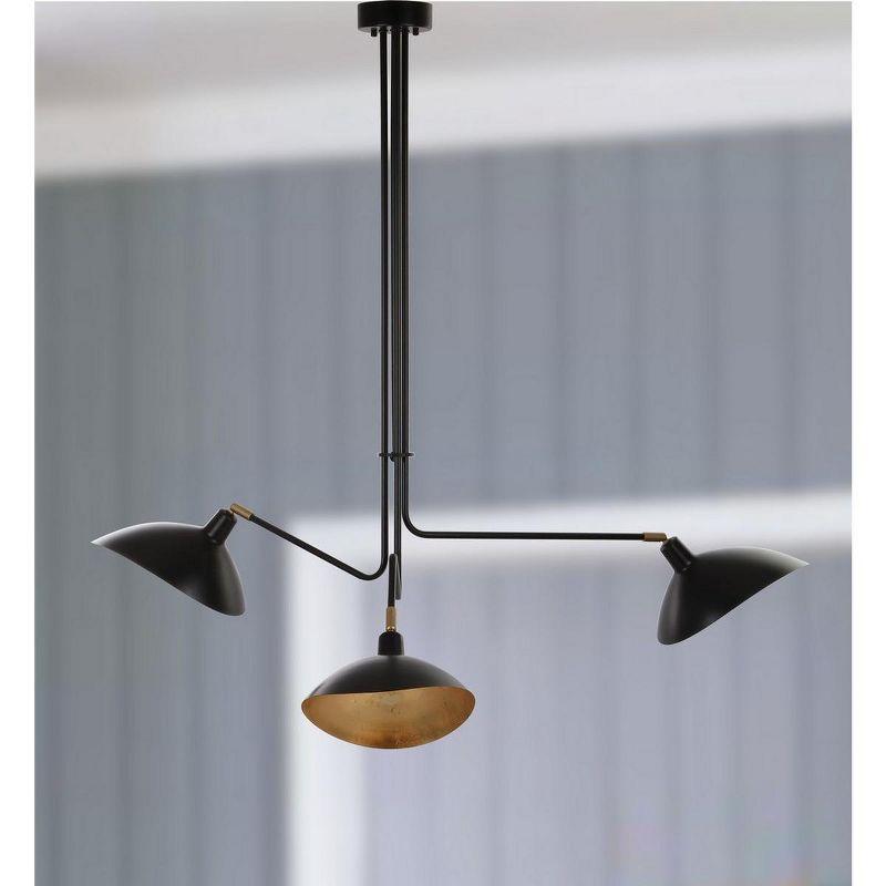 Lewis Metal Pendant Lamp - Black - Safavieh.