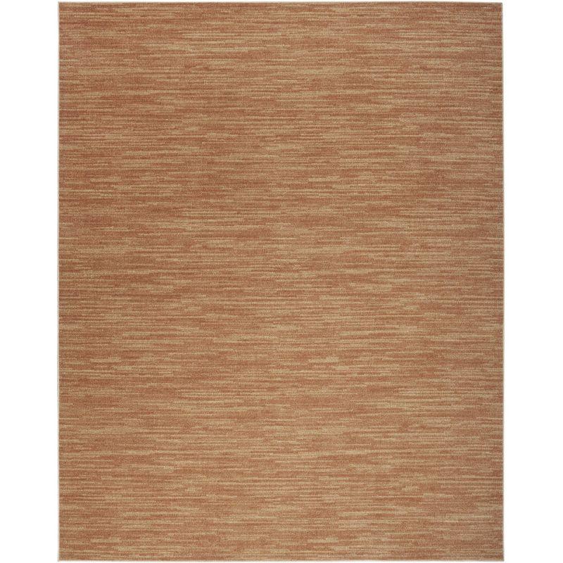 Nourison Essentials Easy Care Indoor Outdoor Area Rug - Rust 9' x 12'