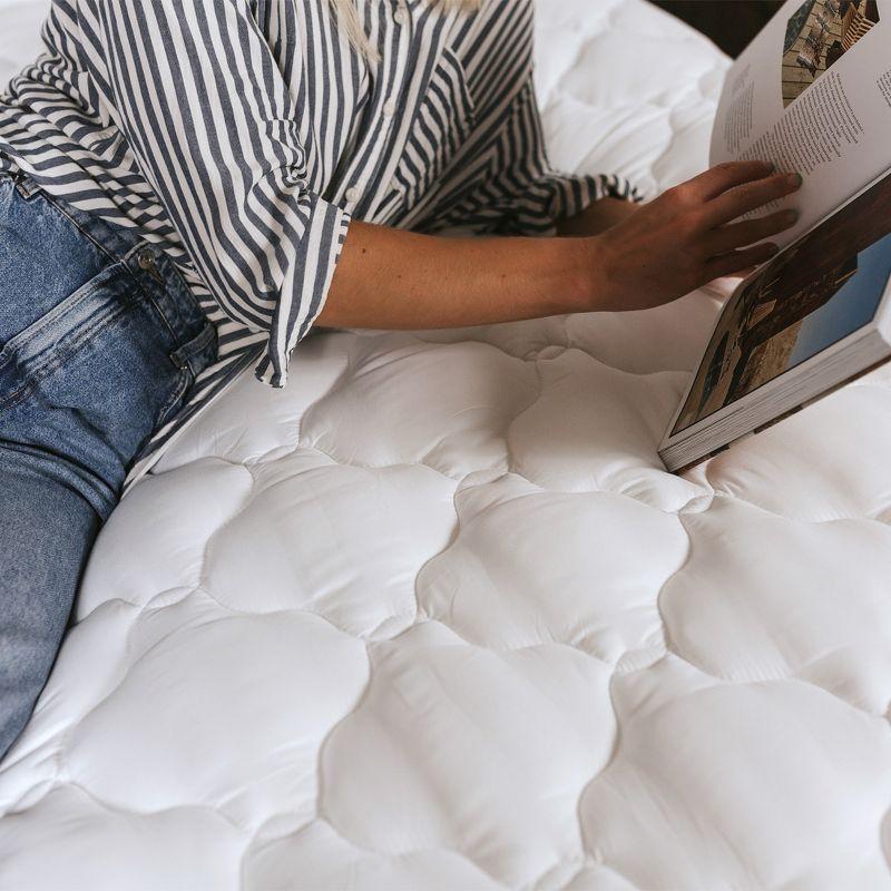 eLuxury Premium Standard Mattress Pad with Fitted Skirt, Twin