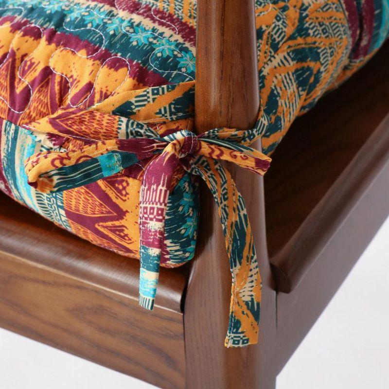 Barefoot Bungalow Quilted Reversible Indoor Chair Pad Cushion