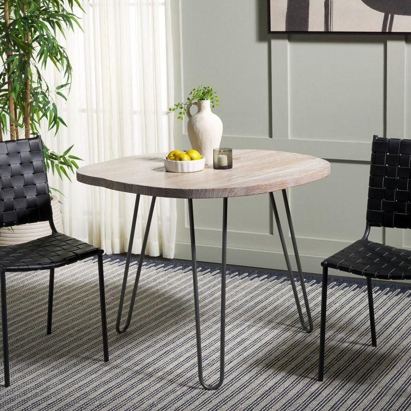 Mindy Dining Table - Natural/Grey - Safavieh