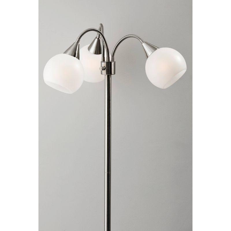 65.5" Phillip 3-Arm Floor Lamp Steel - Adesso: Modern Standing Light, ETL Listed, No Bulb Included