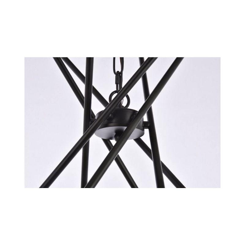Elegant Lighting Casen 32 inch pendant in black