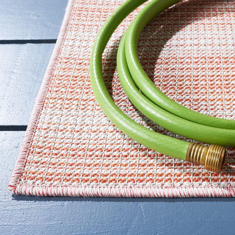 Hampton HTN231 Power Loomed Indoor/Outdoor Area Rug - Terracotta - 4'x6' - Safavieh.