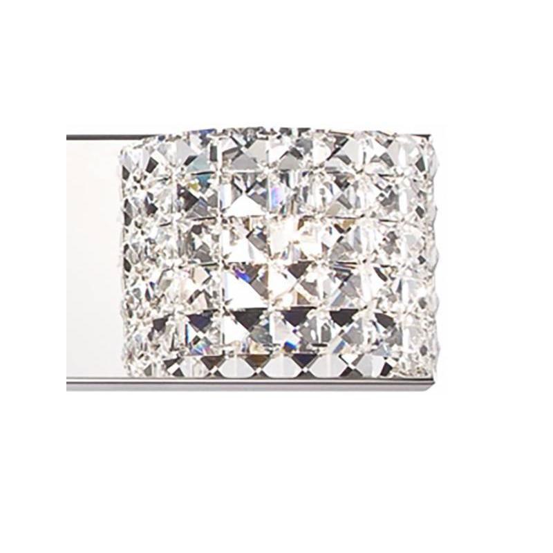 Vienna Chrome 55" 6-Light Wall Fixture with Crystal Shades