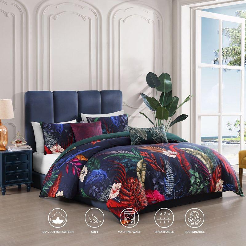 BeBeJan Bebejan Paradise 100% Cotton Sateen 5 Piece Reversible Comforter Set