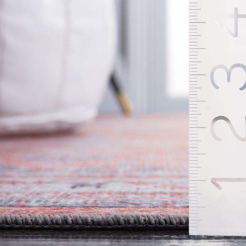 Tucson TSN188 Power Loomed Machine Washable Area Rug - Rust/Beige - 6'x6' - Safavieh.