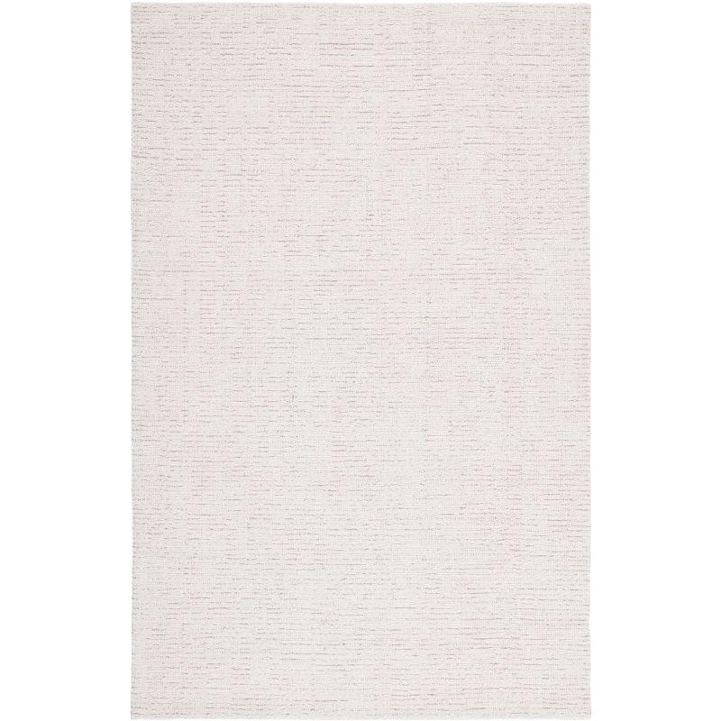 Abstract Ivory & Beige Handmade Wool Rug 3x5 Feet