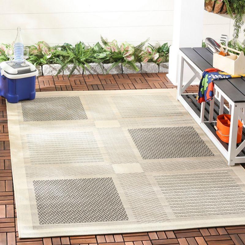 Gray Synthetic Flat Woven Reversible Square Rug