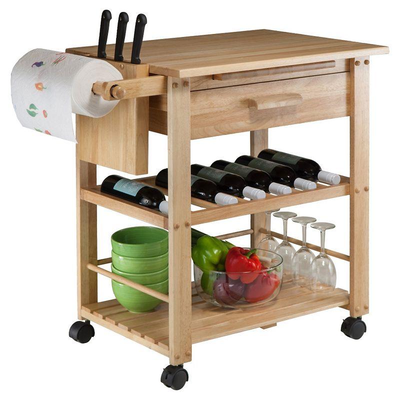 Millwood Pines Schulenburg Wood Kitchen Cart