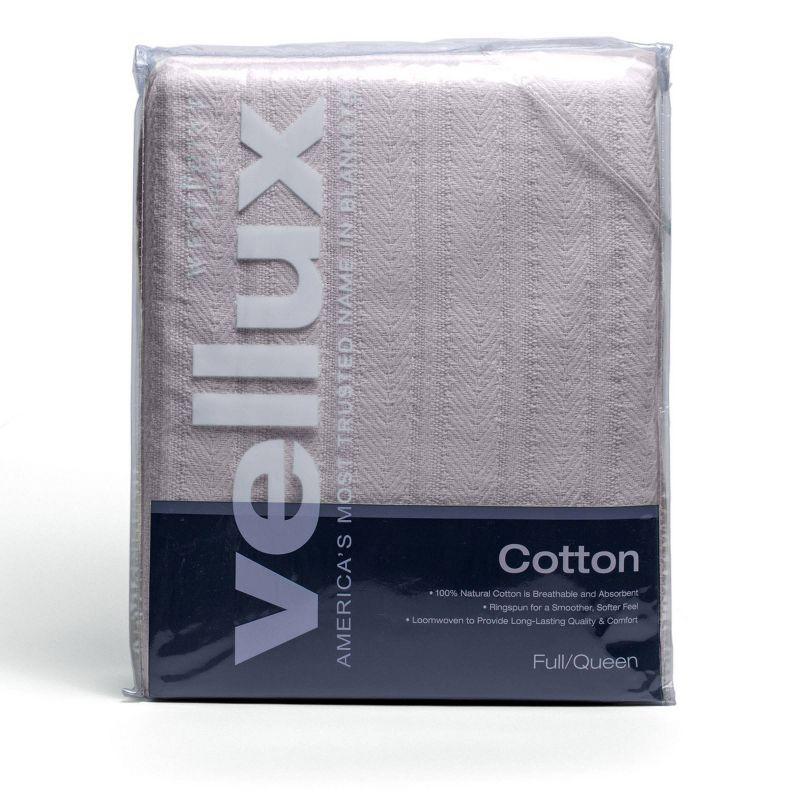 Vellux Vellux 100% Cotton Blanket - Soft, Breathable, Cozy & Lightweight Thermal Blanket  All-Season Blanket Perfect for Layering Bed, Couch & Sofa - Hotel Quality
