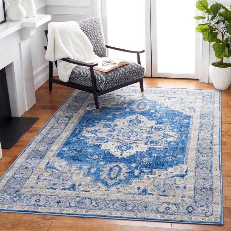 Brentwood BNT851 Power Loomed Indoor Accent Rug - Blue/Grey - 3'x5' - Safavieh