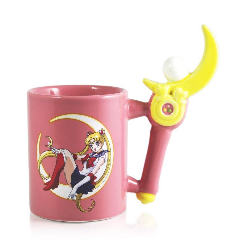 Pink Ceramic Sailor Moon Wand Handle Mug, 13 oz