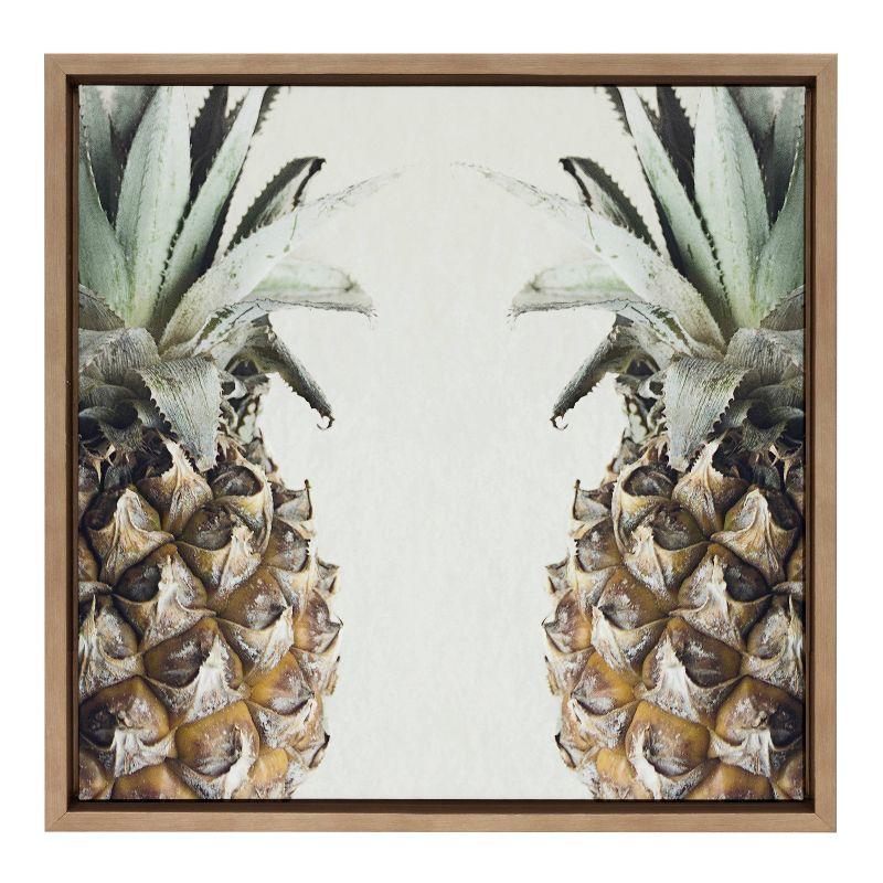 Kate & Laurel All Things Decor 22"x22" Pineapples Framed Canvas by Emiko and Mark Franzen of F2Images Gold