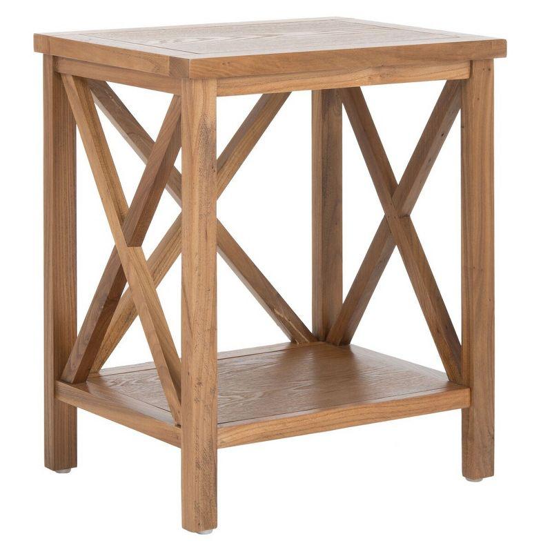 Candace End Table - Oak - Safavieh.