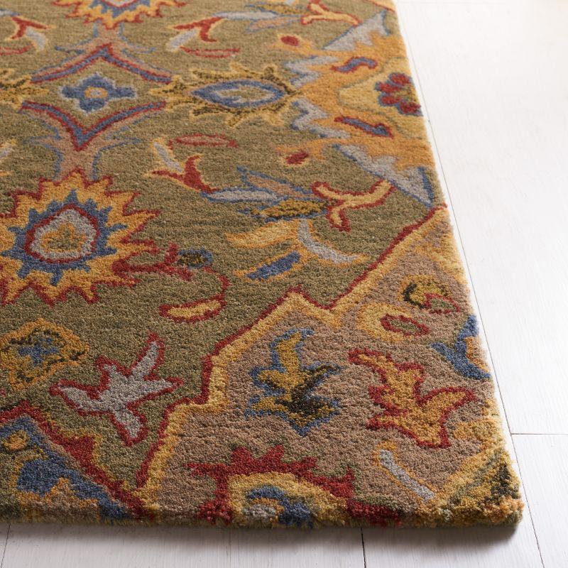 Heritage HG653 Handmade Area Rug - 8'x10' - Green/Yellow - Safavieh