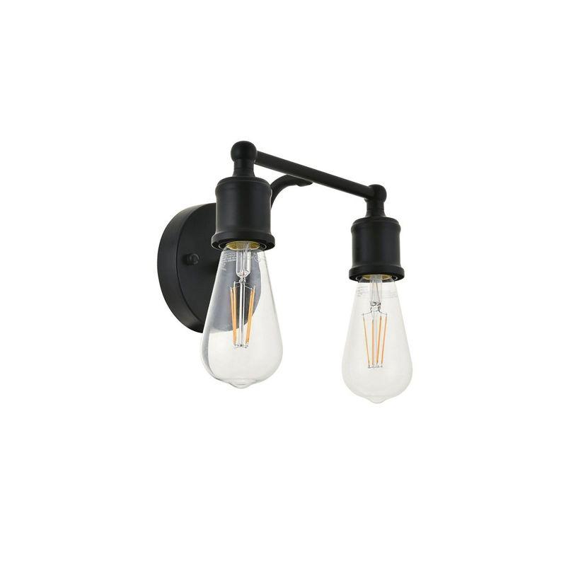 Elegant Lighting Serif 2 light black Wall Sconce