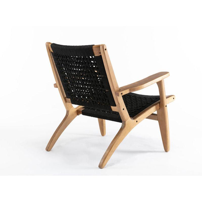 Boraam Harrison Woven Armchair: Modern Twill, Wood Frame, Spot Clean, 300lb Capacity