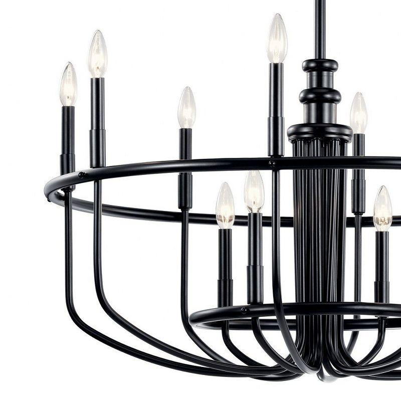 Capitol Hill 30.75" 12 Light Chandelier in Black