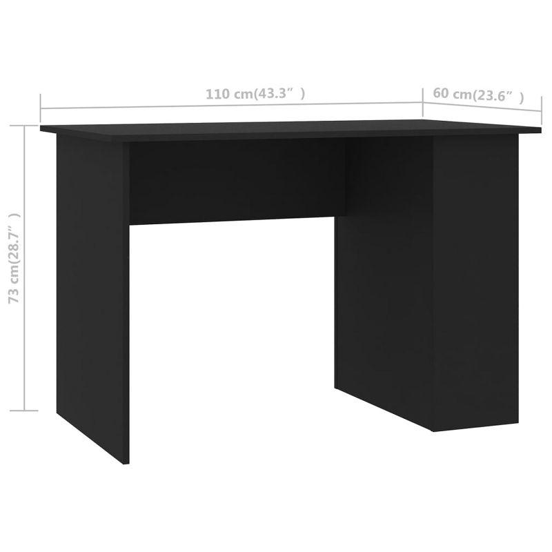 vidaXL Desk White 43.3"x23.6"x28.7" Engineered Wood