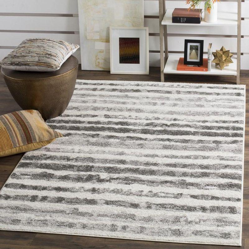 Adirondack ADR126 Machine Made Indoor Accent Rug - Ivory/Charcoal - 3'x5' - Safavieh