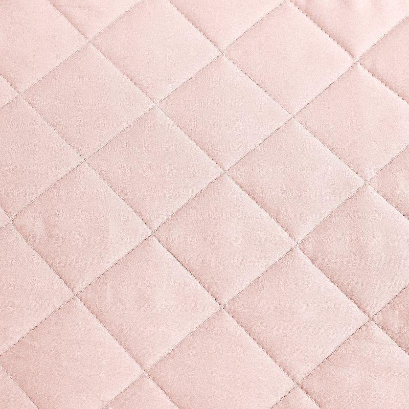 Swift Home | Essential Diamond Stitched 3-Piece Quilt Set Rose Blush Full/Queen