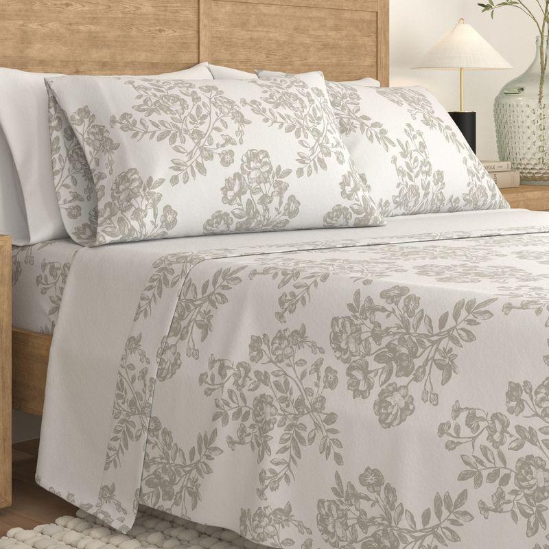 100% Cotton Printed Flannel Sheet Set - Great Bay Home