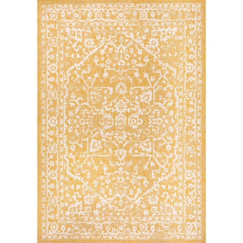 Malta Bohemian Medallion Gray 5x8 Indoor/Outdoor Area Rug