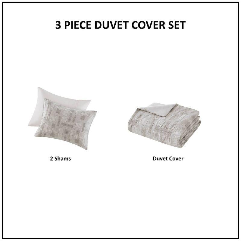 INK+IVY Cairo 3 Piece Cotton Jacquard Duvet Set