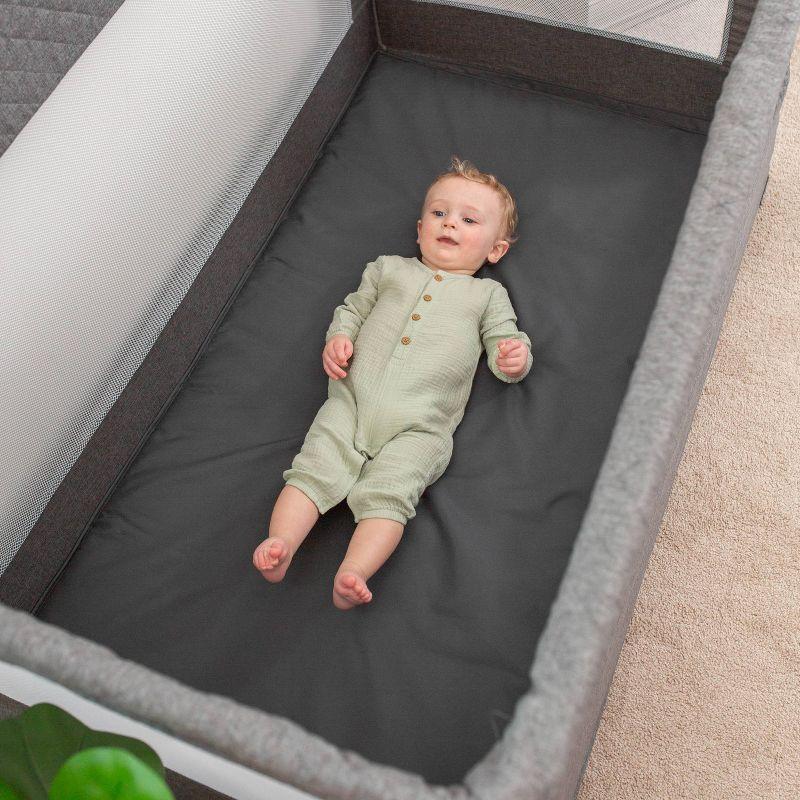 Baby Delight Lunaire Crib - Charcoal Tweed